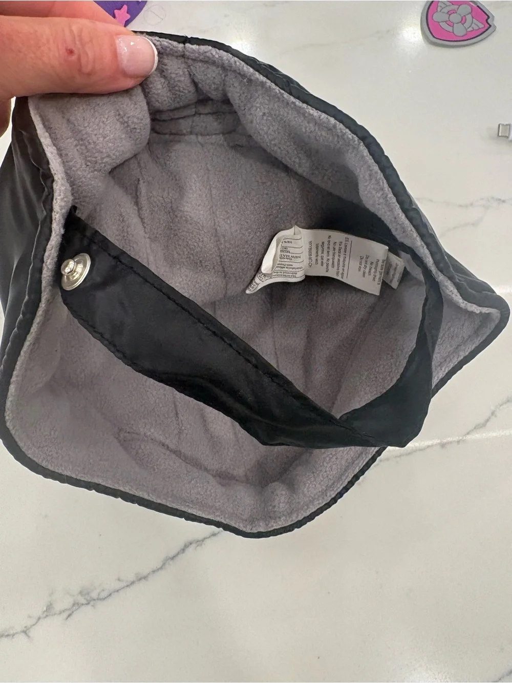 7 A.M. Enfant Black Puffer Baby Hat